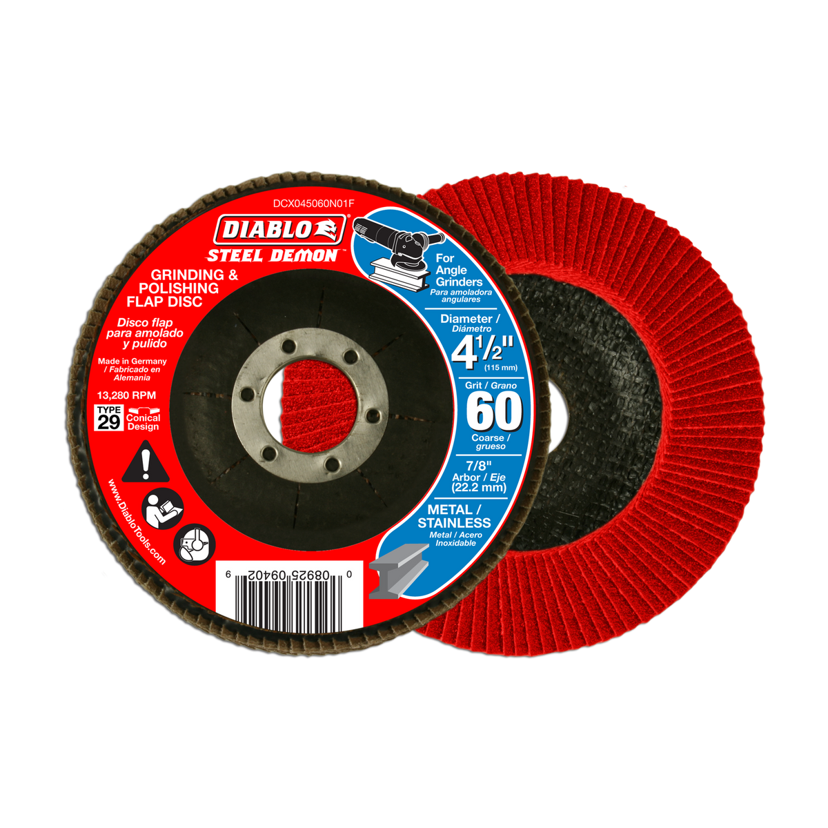 DCX045060N01F Flap Discs 4-1/2" x 60G T29