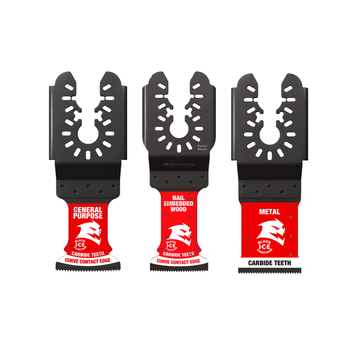 DOU3CVS AMPED   Universal Fit Carbide Oscillating Blade Set (3-pc)