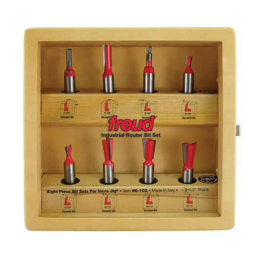 96-102 8 Piece Bit Sets for Incra Jig