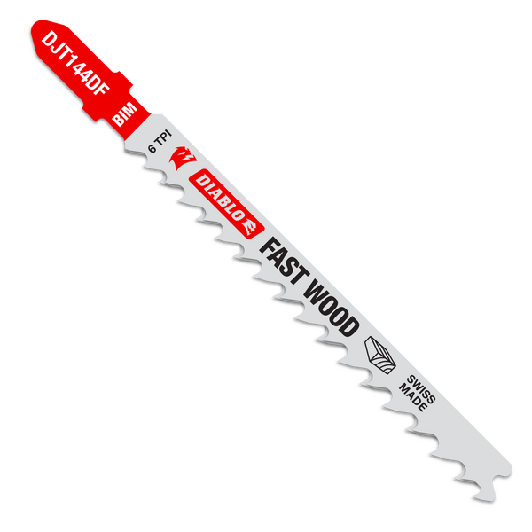 DJT144DF5 4" 6TPI Bi-Metal Jig Saw Blades for Wood (5-Pack)