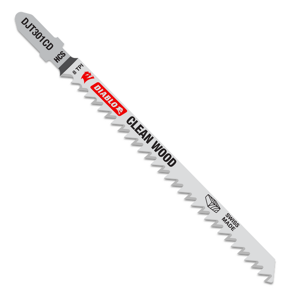 DJT301CD5   4-5/8" 8 TPI High Carbon Steel Jig Saw Blades for Wood (5-pk)