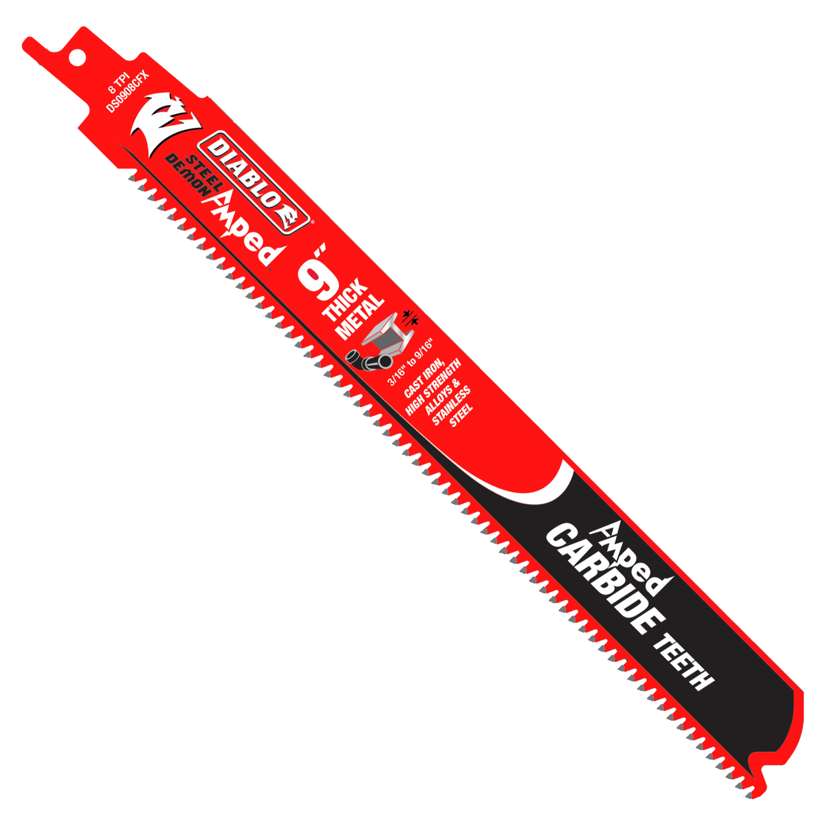 DS0908CFA   Recip Blades 9"- Carbide 8T Amped