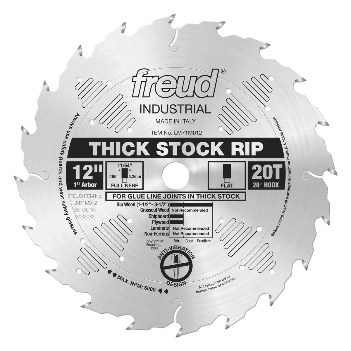 LM71M012   12" Heavy-Duty Rip Blade