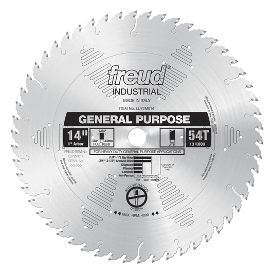 LU72M014   Carbide Blades 14" x 54T