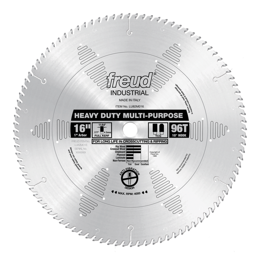 LU82M016  16" Heavy Duty Multi-Purpose Blade 96T