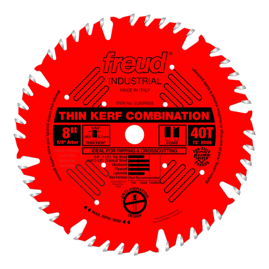 LU83R008 8" Thin Kerf Combination Blade