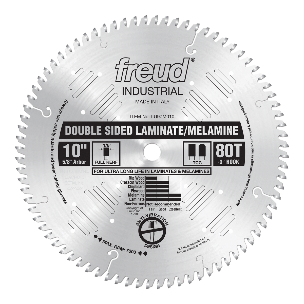 LU97M010   10" Double Sided Laminate/Melamine Blade