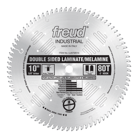 LU97M010   10" Double Sided Laminate/Melamine Blade