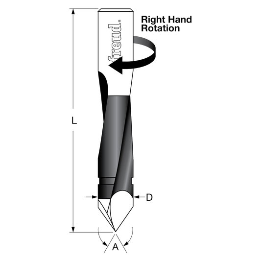 TH50070R   5 mm (Dia.) Through Hole Bit x 70mm RH